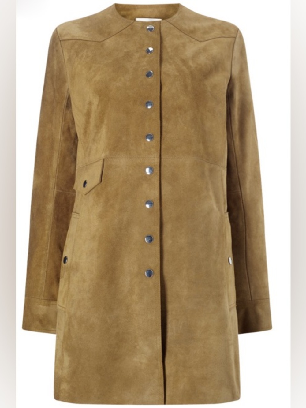 Isabel Marant Étoile Suede Button-Front Coat Spring 2016